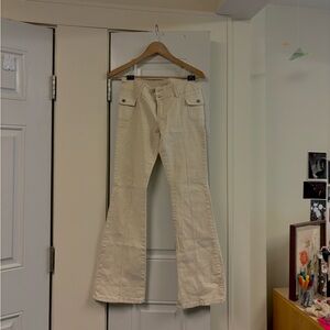 j galt cream flared pants